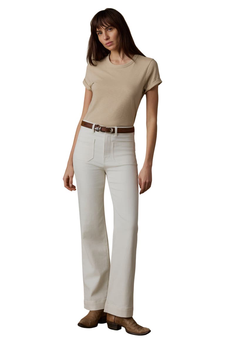 Sunwashed Essential Cotton T-Shirt, Alternate, color, WHITE PEPPER
