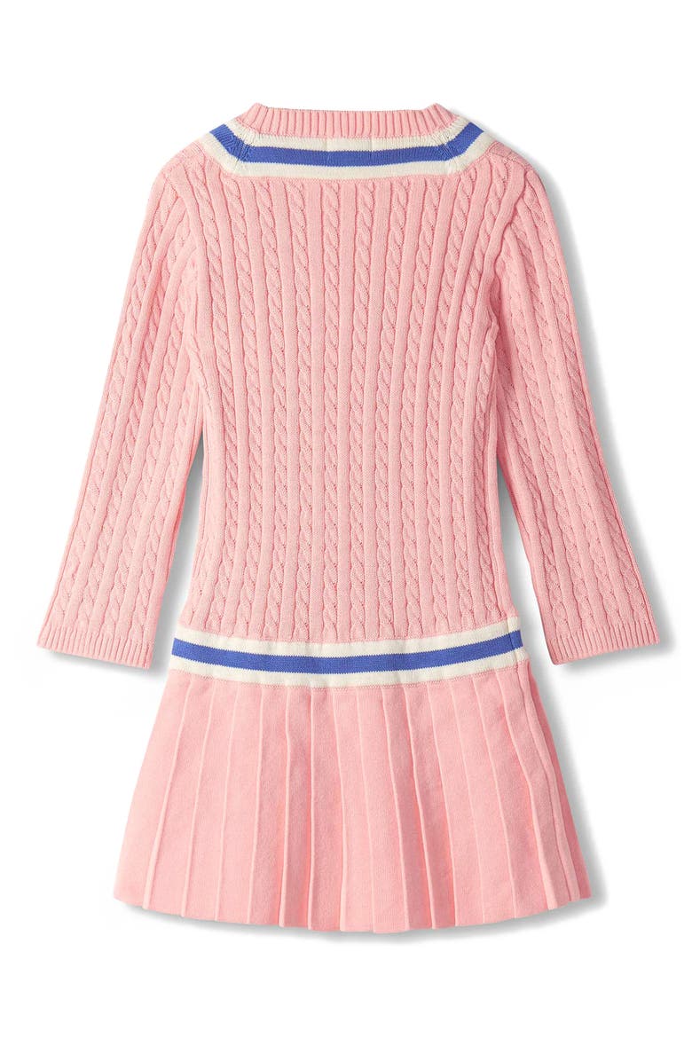 Kids' Pleated Cable Knit Dress, Alternate, color, BLOSSOM