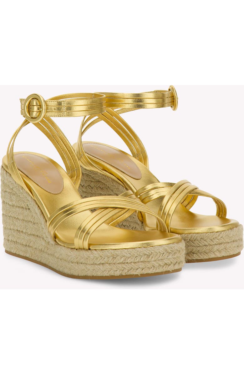 Gianvito Rossi Lianne Beach Espadrillas, Alternate, color, Gold Nappa
