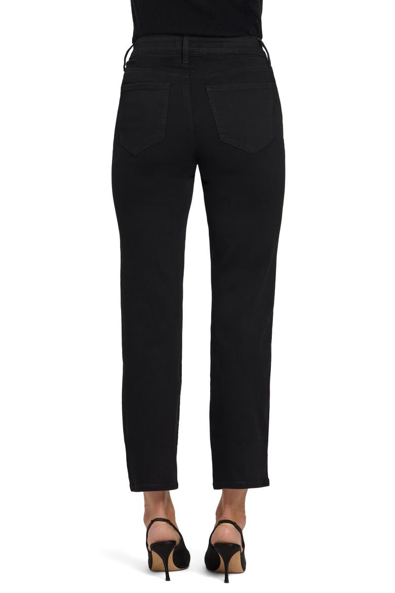 Marilyn Rhinestone High Waist Straight Leg Jeans, Alternate, color, BLACK RINSE