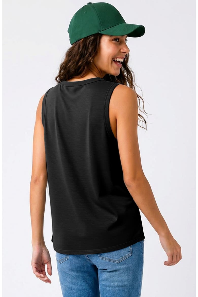 Lil Heart Cotton Jersey Tank, Alternate, color, Black