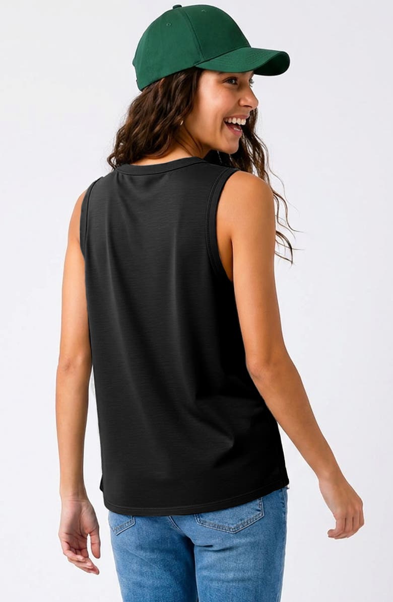 Dalix Lil Heart Cotton Jersey Tank, Alternate, color, Black