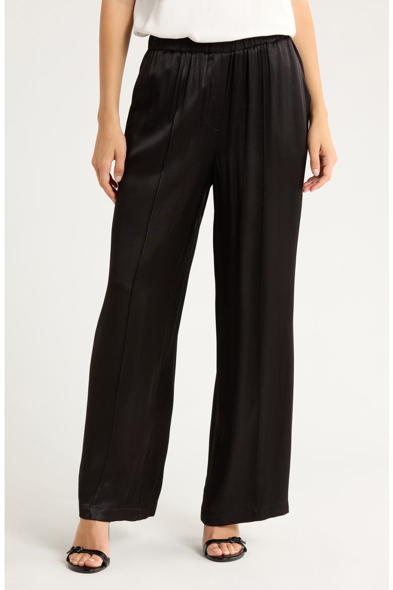 Satin Pants, Main, color, BLACK