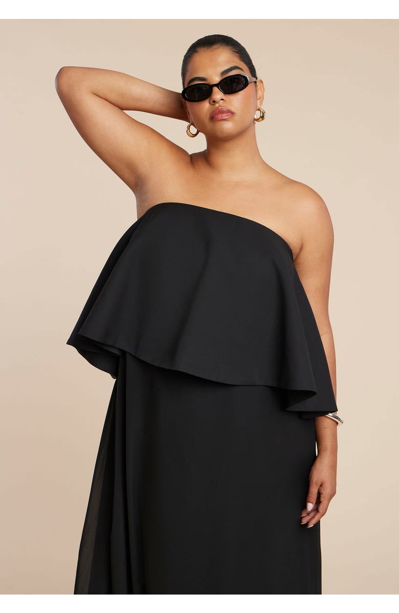 ELOQUII Peplum Bodice Gown, Alternate, color, 