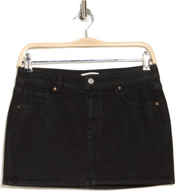 Low Rise Denim Miniskirt
