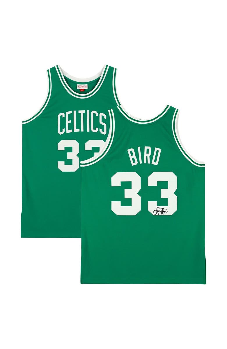 FANATICS AUTHENTIC Larry Bird Boston Celtics Autographed Green Authentic Mitchell and Ness Jersey, Main, color, 