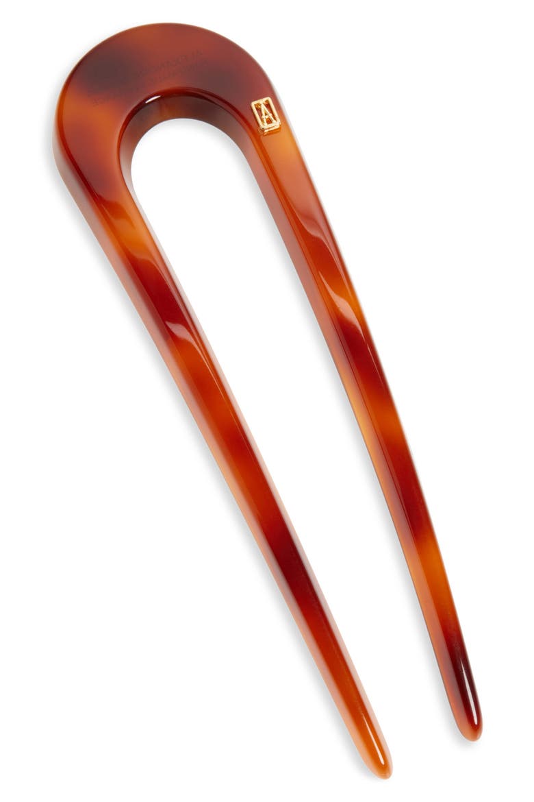 Tortoiseshell Pattern Hair Pin, Main, color, TORTOISE