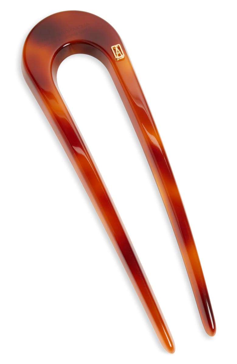 Alexandre de Paris Tortoiseshell Pattern Hair Pin, Main, color, Tortoise