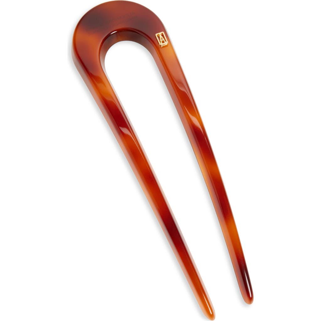 Alexandre De Paris Tortoiseshell Pattern Hair Pin In Brown