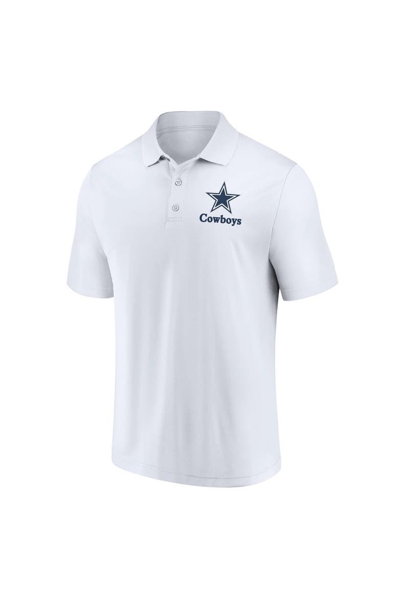 Men's Fanatics Branded White/Navy Dallas Cowboys Throwback Polo Combo Set, Alternate, color, White