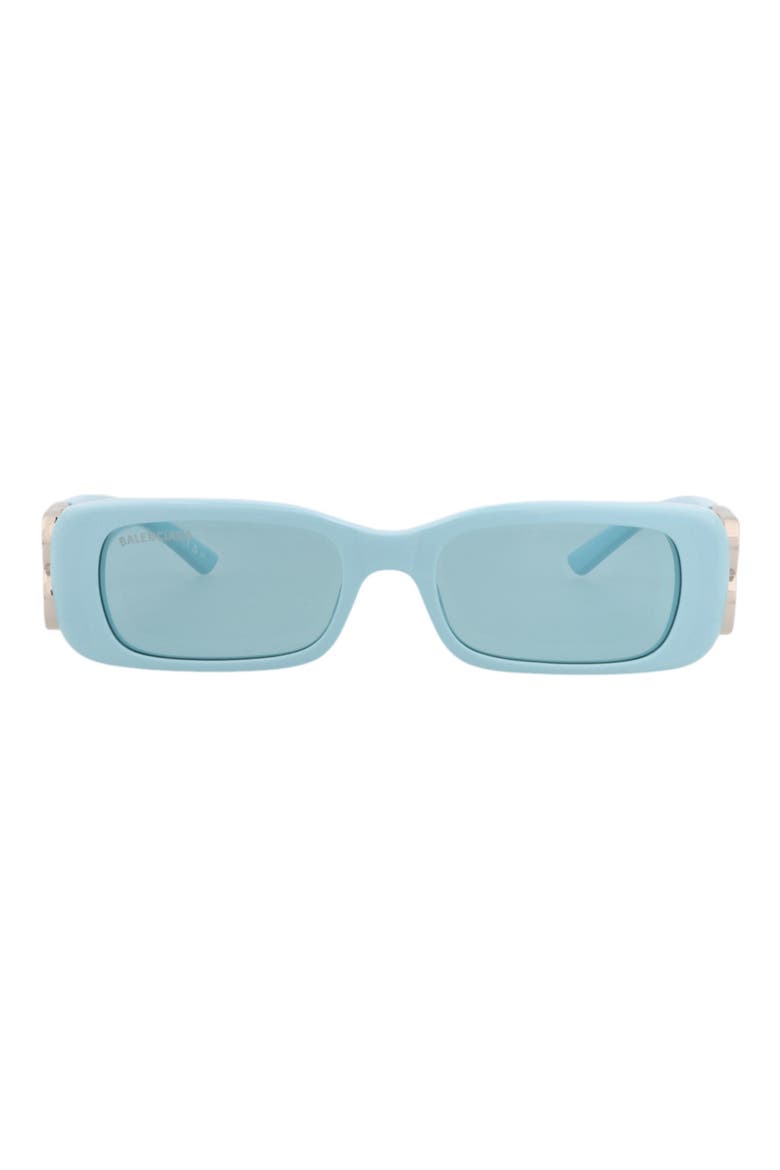 51mm Rectangle Sunglasses, Main, color, BLUE SILVER LIGHT BLUE