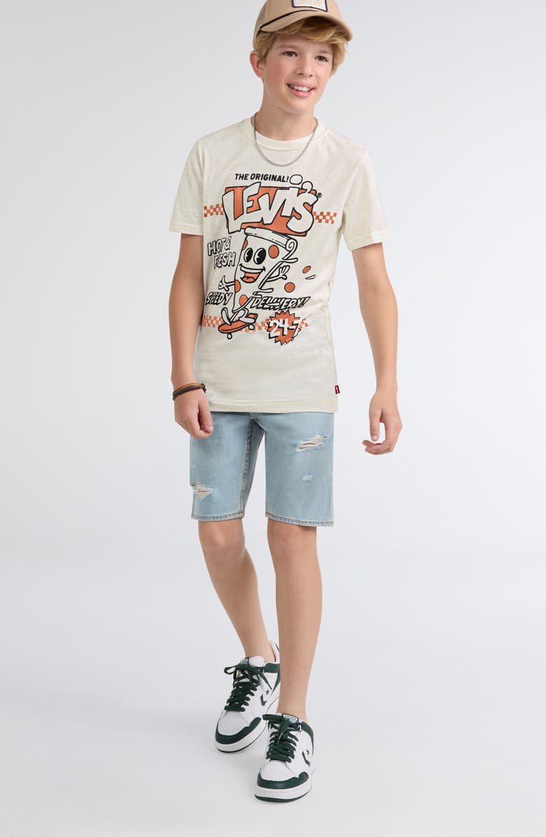 Levi's Kids' Speedy Pizza Graphic T-Shirt, Alternate, color, Oatmeal Heather