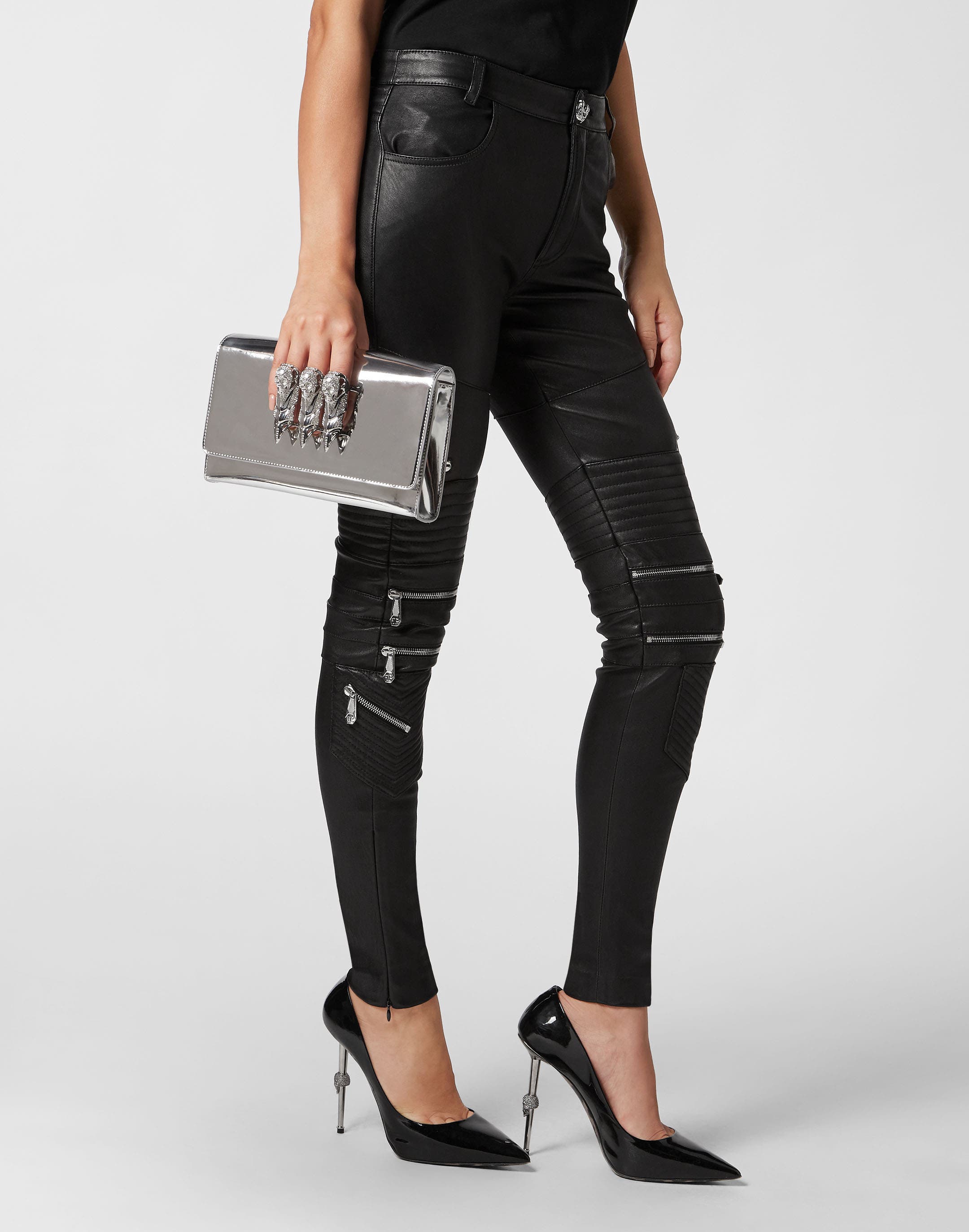 Clutch Women, Main, color, Silver