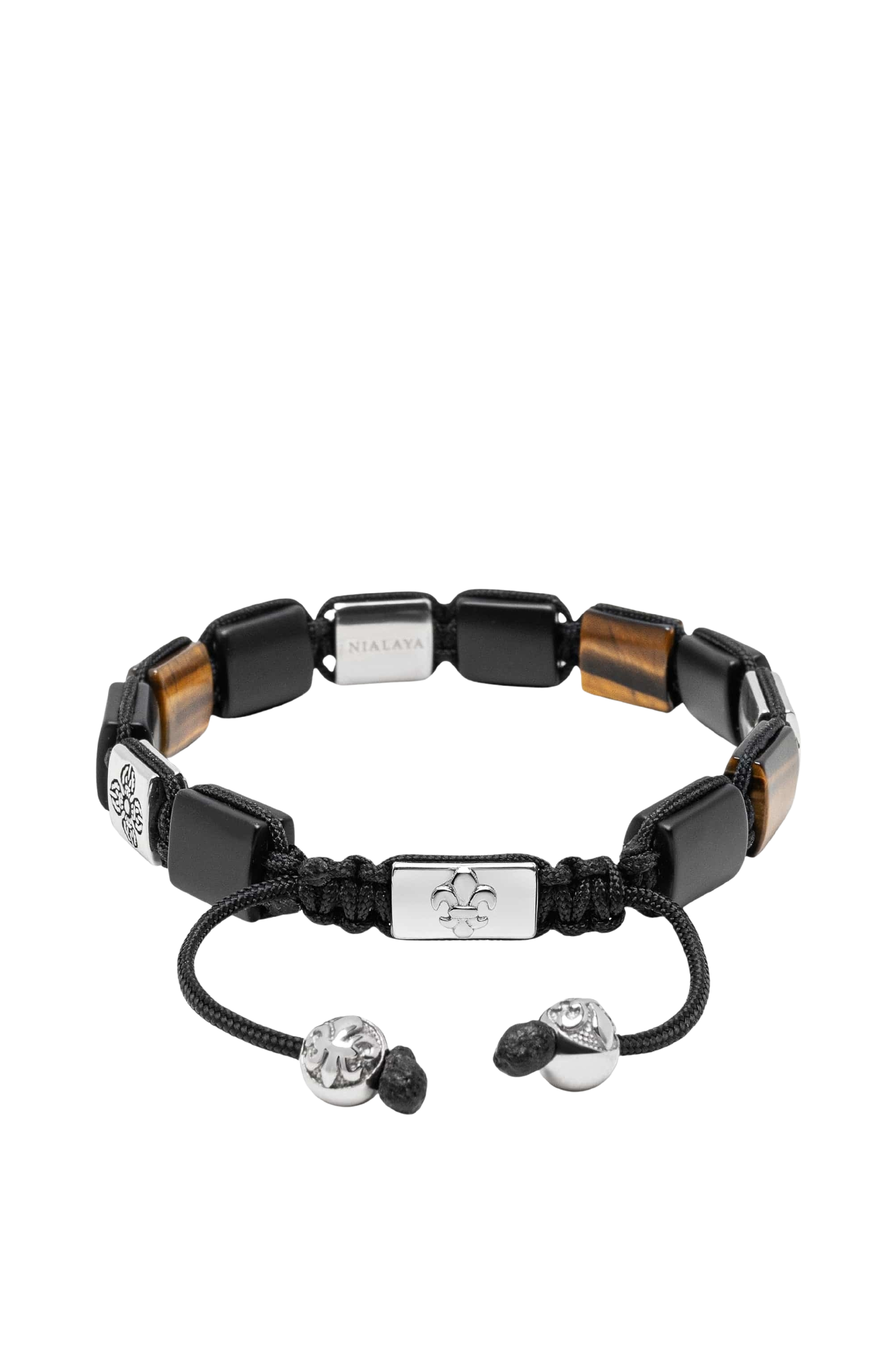 Nialaya Tiger Eye Dorje Flatbead Bracelet (Men) | Nordstrom