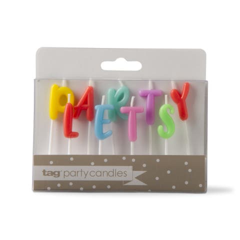 Lets Party Candle Set Paraffin Wax Birthday Party Decor