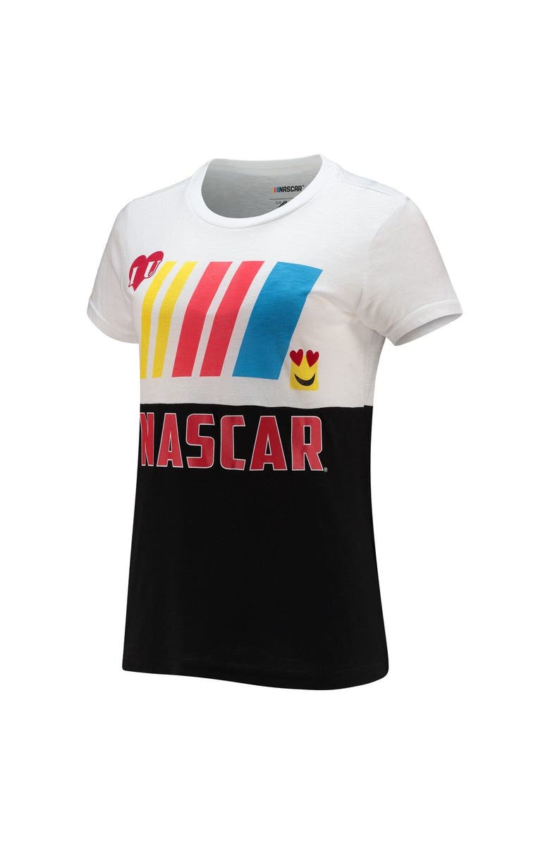 G-III 4HER BY CARL BANKS Women's G-III 4Her by Carl Banks White/Black NASCAR Double Team T-Shirt, Alternate, color, 