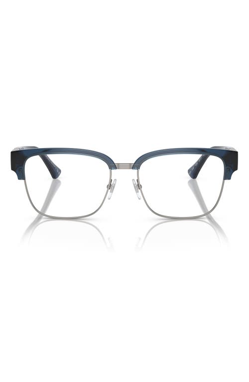 Versace 55mm Square Optical Glasses In Blue