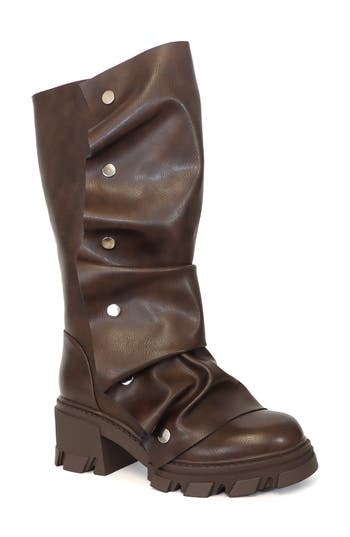 Yoki Slouch Knee High Boot In Brown