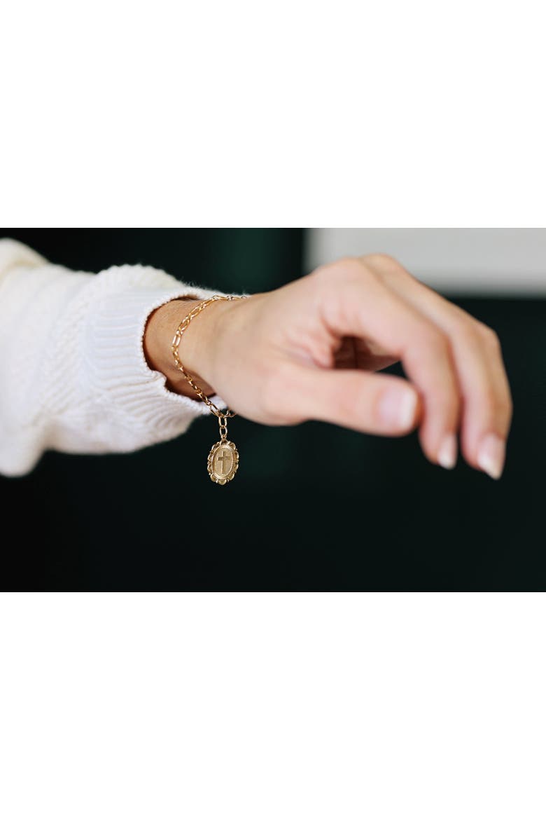Palmer Cross Bracelet, Alternate, color, Gold