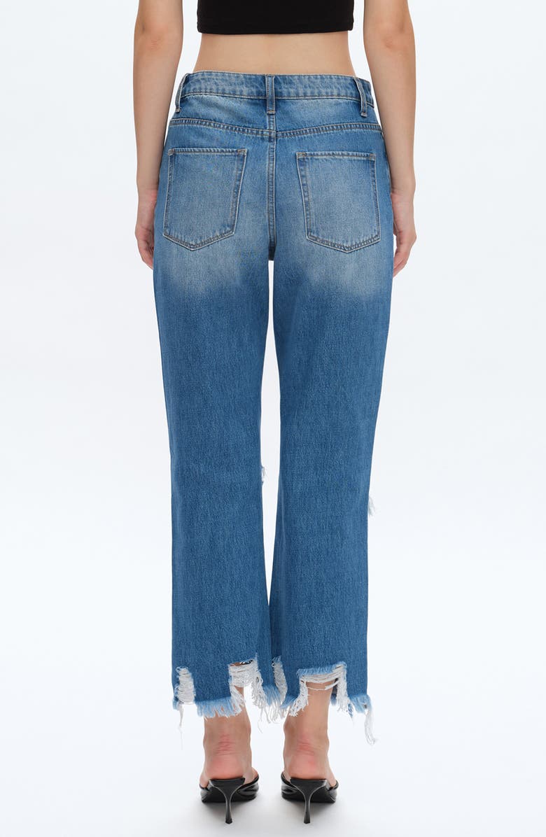 Bayeas Yoyo High Waist Distressed Straight Jeans, Alternate, color,