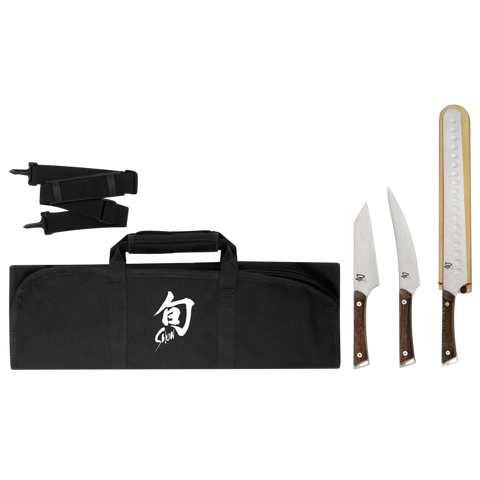 Kanso 4 Piece BBQ Set with Knife Roll