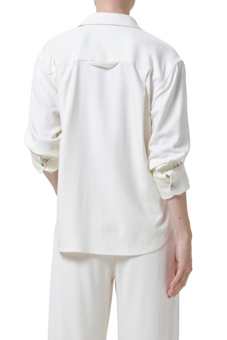 Kayla Shrunken Button-Up Shirt, Alternate, color, WINTER WHITE