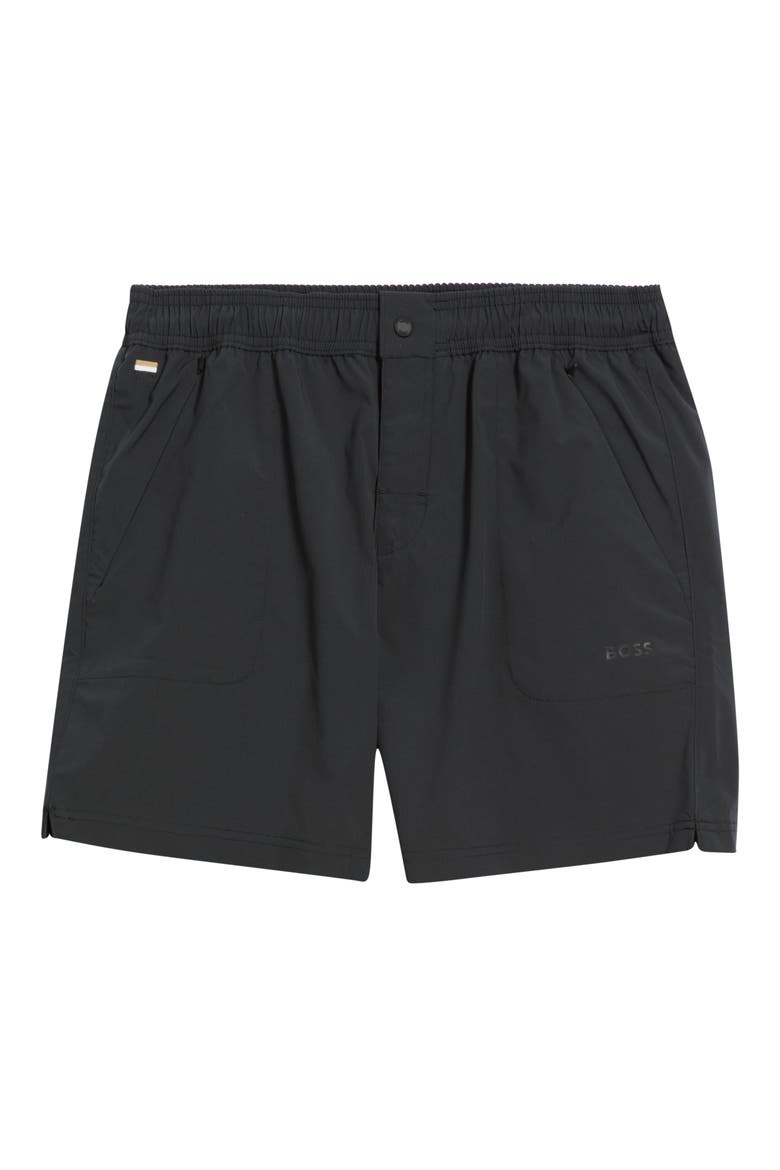 Flux Swim Trunks, Alternate, color, BLACK