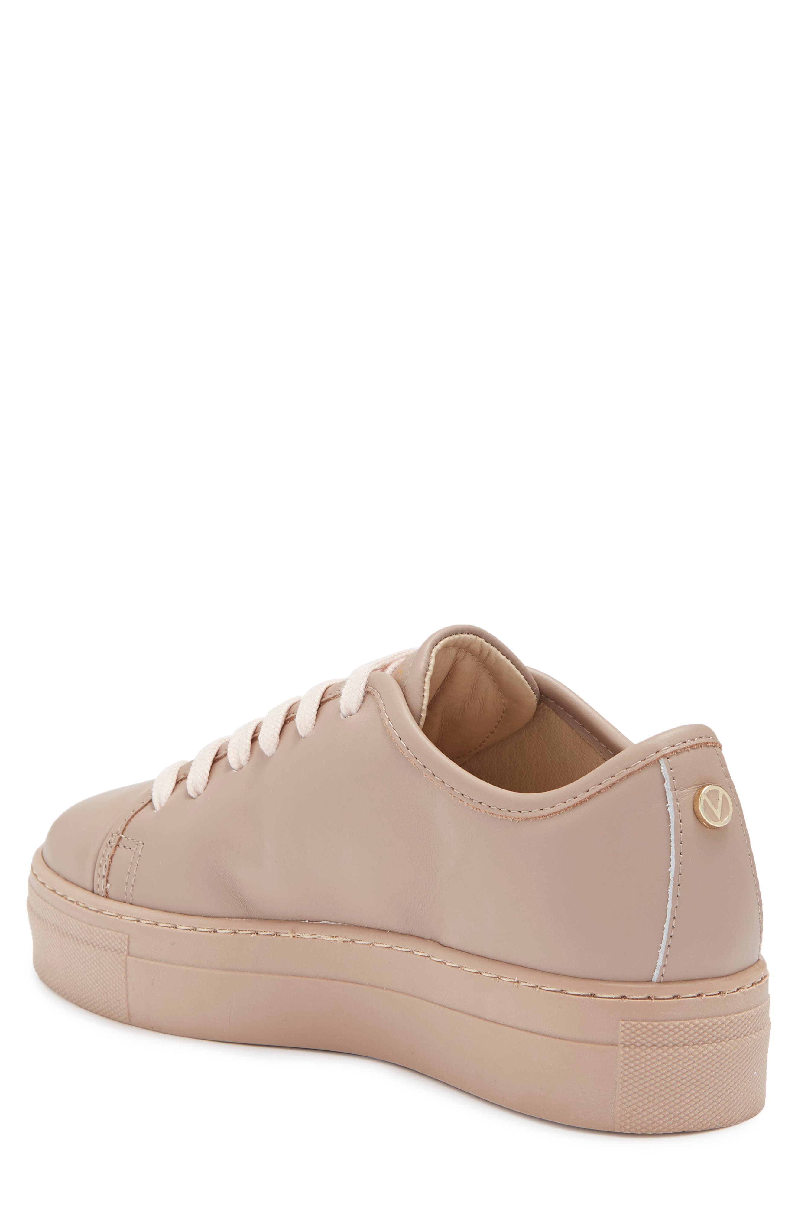 Dalia Leather Platform Sneaker, Alternate, color, NUDE