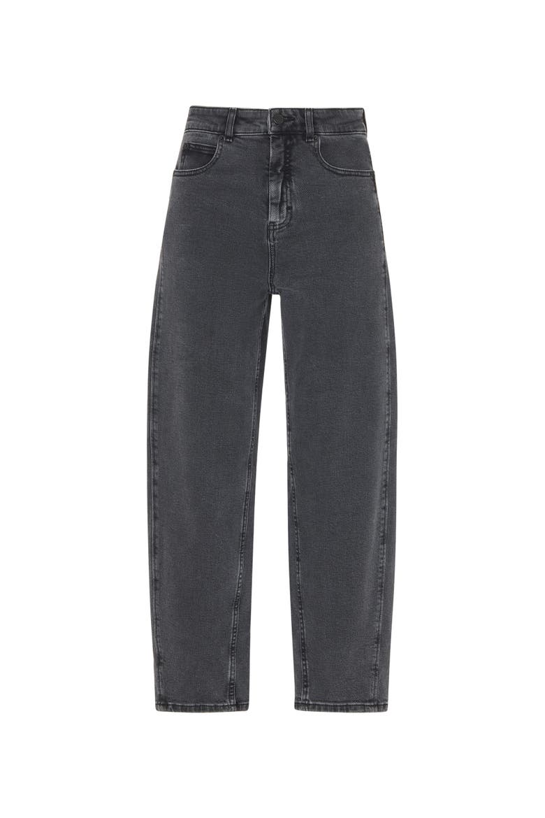 Stretch Barrel Leg Jeans, Alternate, color, Grey