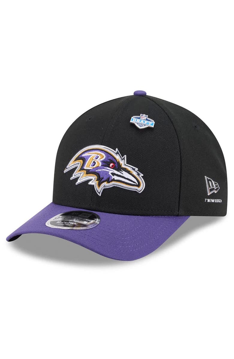 New Era Men's New Era  Black/Purple Baltimore Ravens 2026 NFL Draft 9FORTY M-Crown Adjustable Hat, Main, color, Black