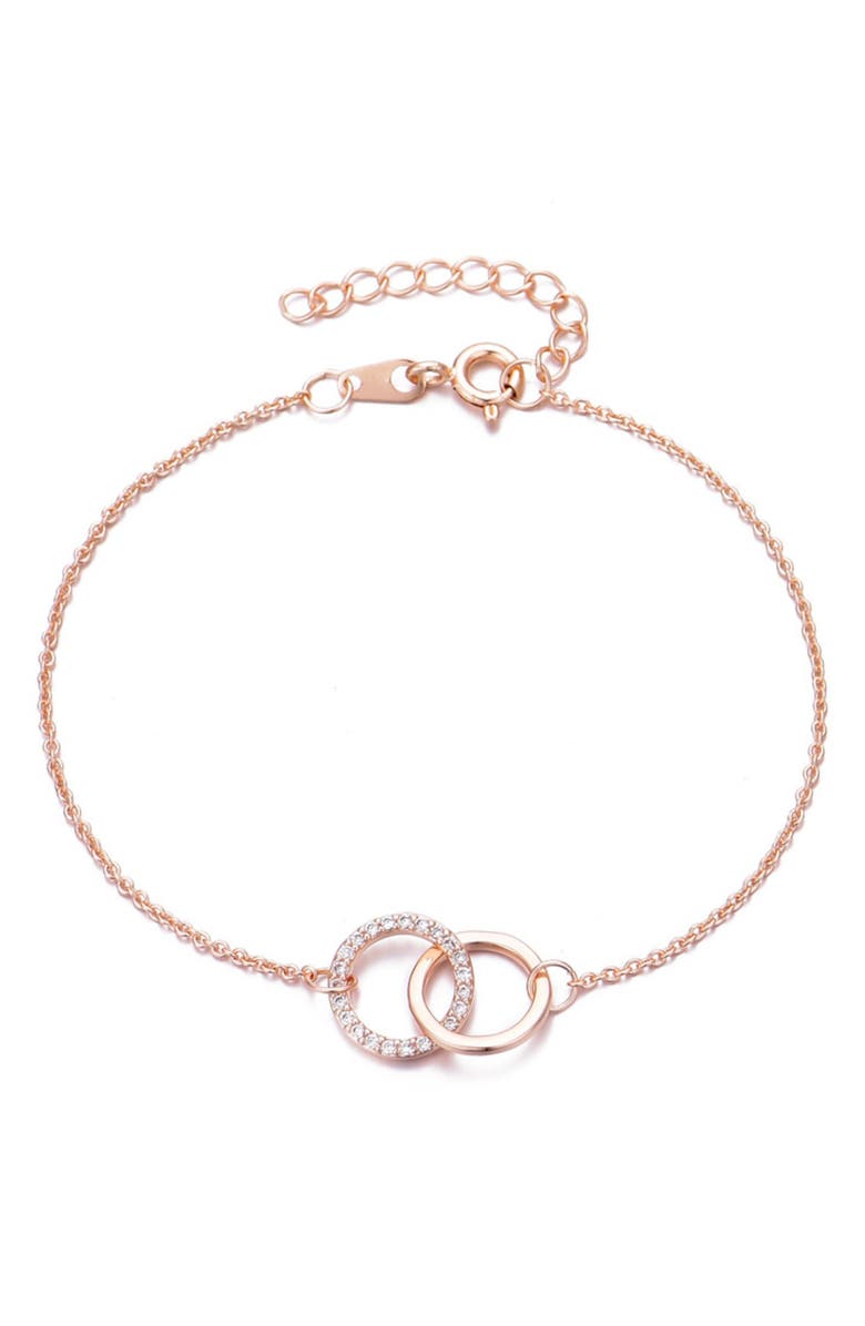 Adornia Interlocking Chain Bracelet, Main, color, Pink