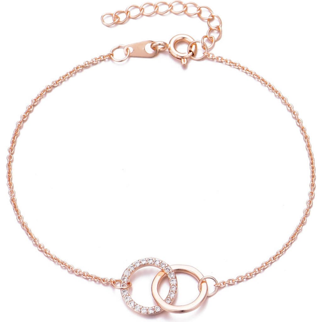 Adornia Interlocking Chain Bracelet In Pink