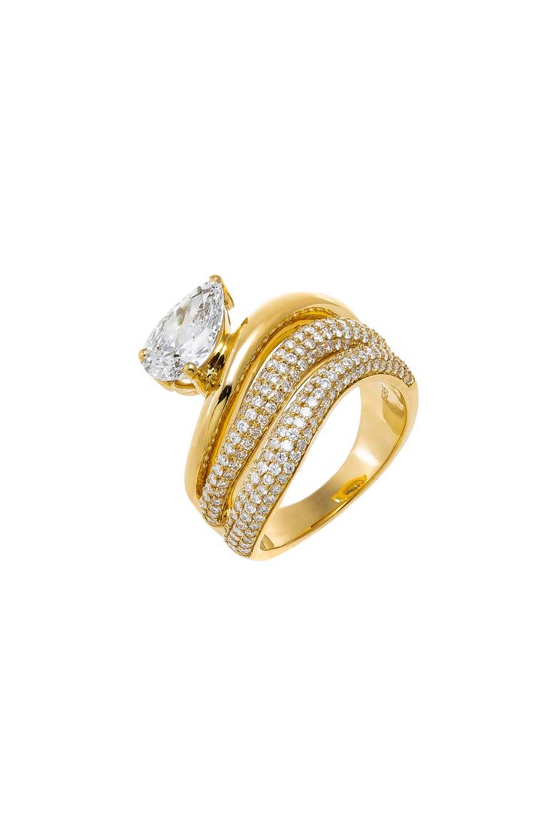 Lab Grown Diamond Pear Swirled Ring 14K, Main, color, 14K Gold