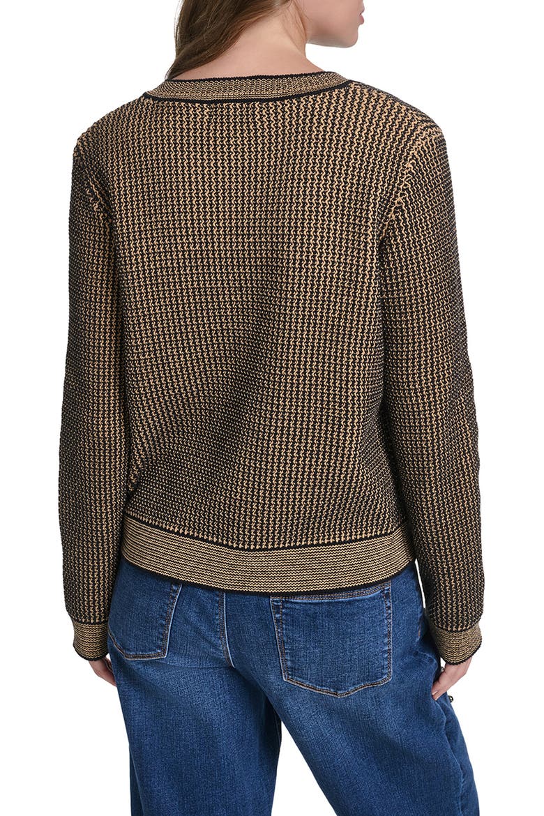 Four Pocket Cardigan, Alternate, color, BLACK/ CAMEL
