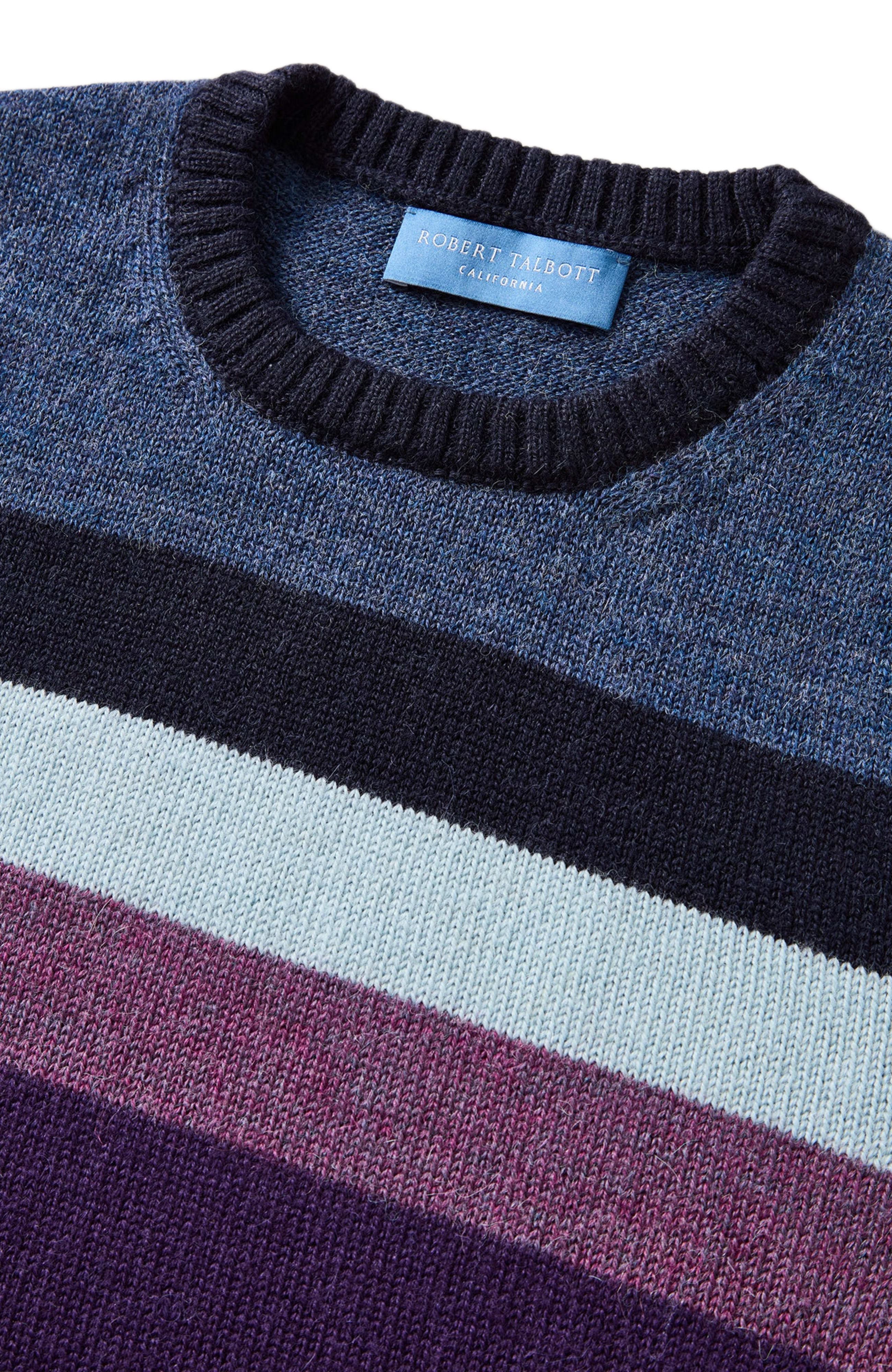 Robert Talbott Radcliffe Striped Crewneck Sweater (Men) | Nordstrom