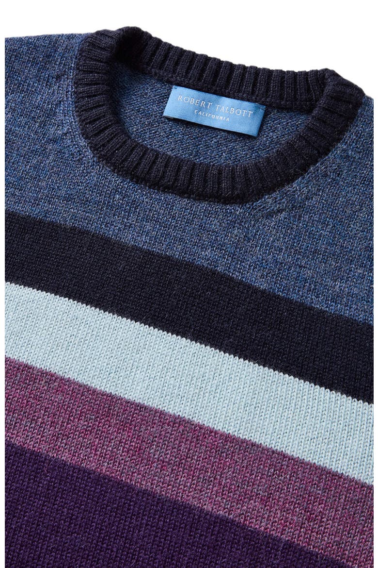 Radcliffe Striped Crewneck Sweater, Alternate, color, Blue Multi