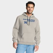 FANATICS Men's Fanatics Off White Philadelphia 76ers Crossover Collection Blocked Shot Premium Pullover Hoodie