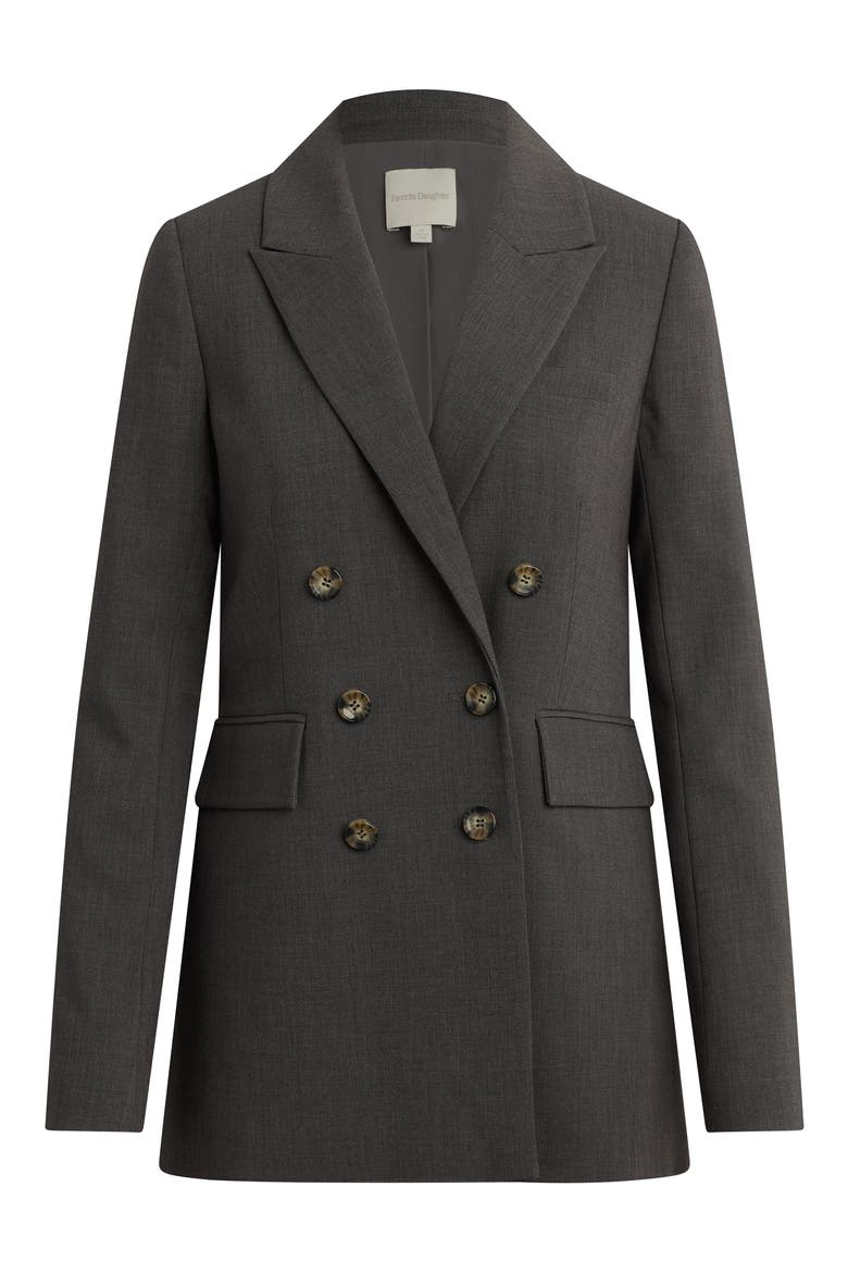 The Phoebe Double Breasted Blazer, Alternate, color, GREY SUITING