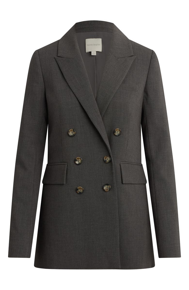 Favorite Daughter The Phoebe Double Breasted Blazer, Alternate, color, Grey Suiting