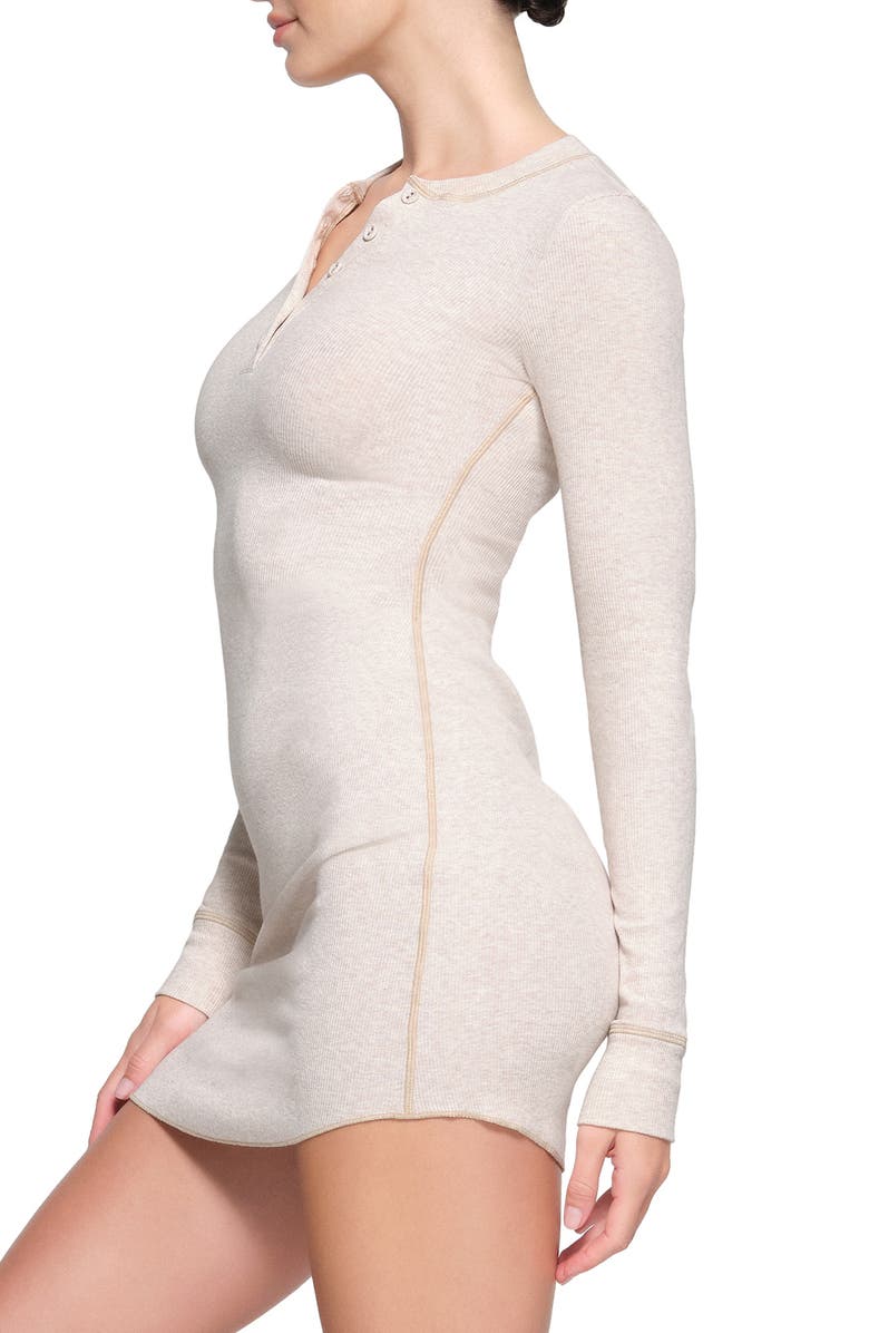 SKIMS Stretch Cotton Rib Dress, Alternate, color, 