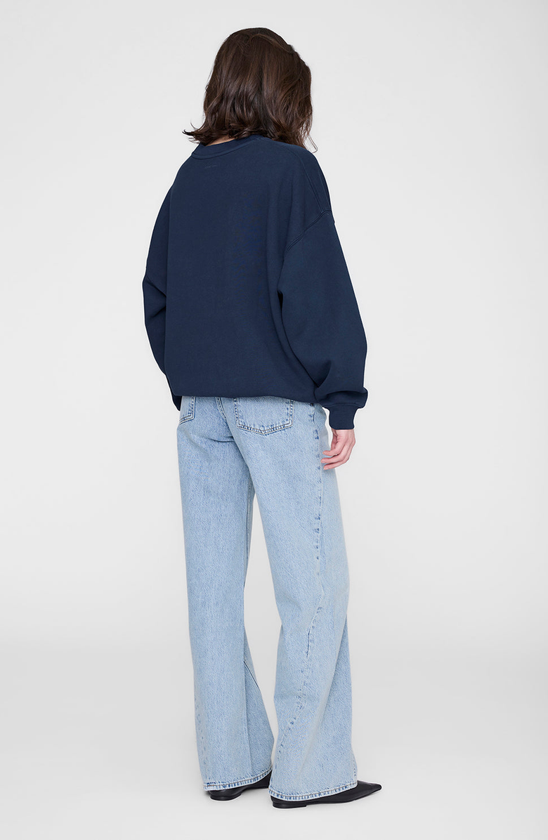 ANINE BING Miles Collegiate Sweatshirt, Alternate, color, Dark Navy