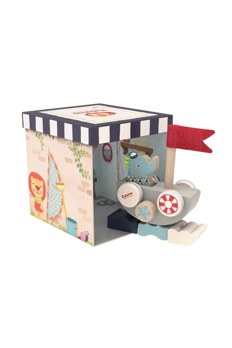 Lolo Elephant Funny Autoboat 2-in-1 Stacking Game, Alternate, color, Grey