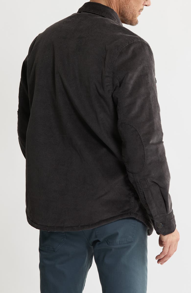 JACHS Stretch Cotton Corduroy Faux Shearling Lined Jacket, Alternate, color, Charcoal