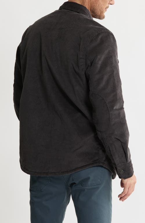 Jachs Stretch Cotton Corduroy Faux Shearling Lined Jacket In Gray