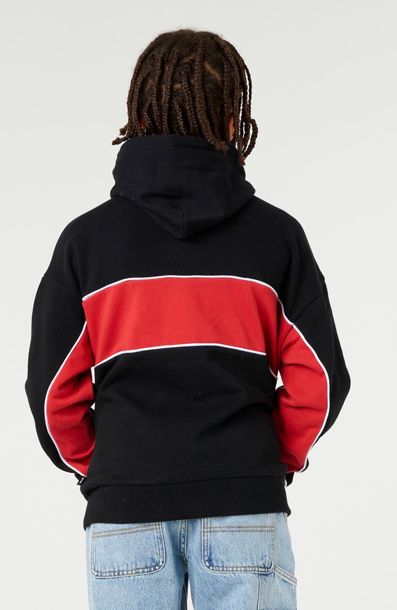 Rip Curl Kids' Panel Beater Fleece Hoodie, Alternate, color, Black