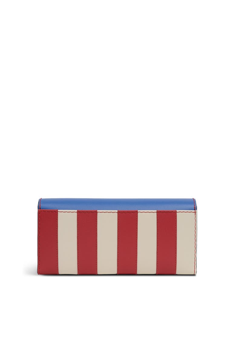Fireworks And Stripes Large Flapover Wallet, Alternate, color, Cobalt