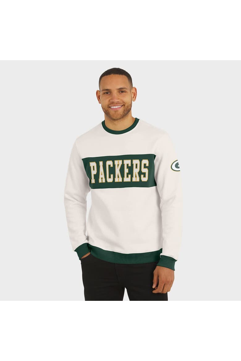 Men's Darius Rucker Collection by Fanatics  Cream Green Bay Packers Colorblock Pullover Sweatshirt, Alternate, color, Cream