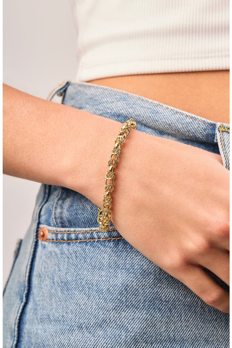 14K Gold Interwoven Chain Bracelet (Online Trunk Show), Alternate, color, 14K YELLOW GOLD