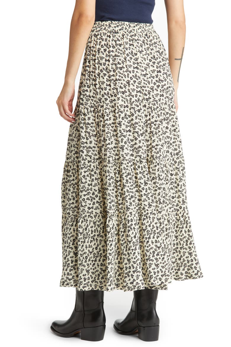 Tiered Button Front Midi Skirt, Alternate, color, 0591-COMBO L