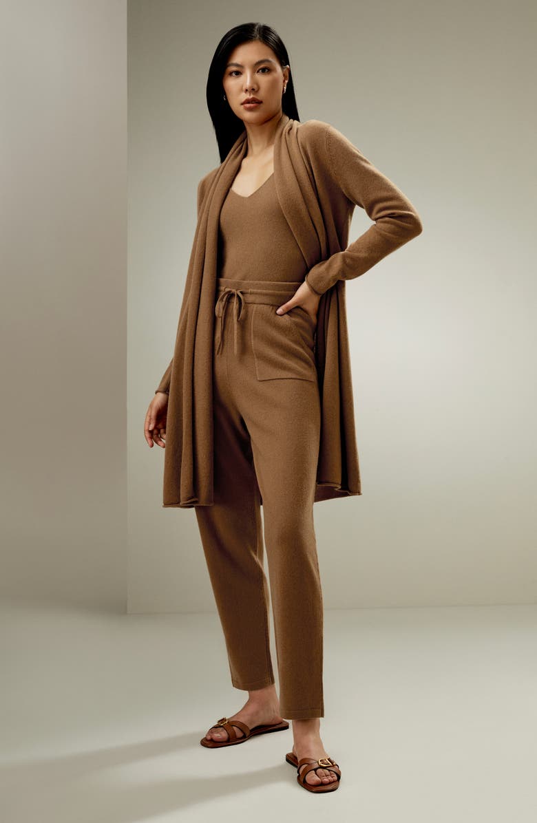 Lilysilk Women's Cashmere Wrap Cardigan, Alternate, color, Toffee